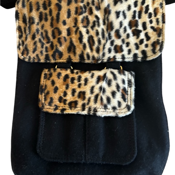 Comeco Women's Black/ Leopard Print Fanny Pack - Fashion Waist Pack - Picture 8 of 11